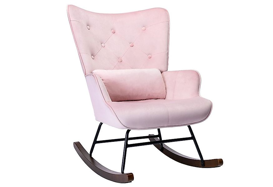 HomeMiYN Schaukelstuhl HOMEMiYN Schaukelstuhl Wohnzimmer mit Metallgestell günstig online kaufen