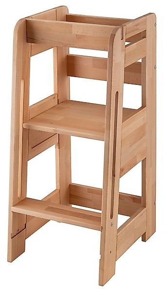 Wohnglücklich Kinderregal Montessori Lernturm, Massivholz-Konstruktion günstig online kaufen