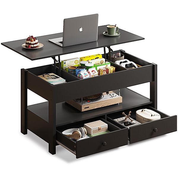 WLIVE Couchtisch Höhenverstellbar und Ausziehbar, Couchtisch günstig online kaufen
