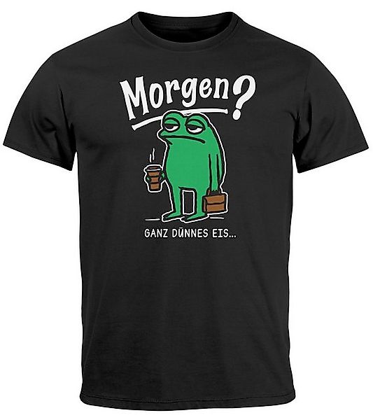 MoonWorks Print-Shirt Herren T-Shirt Frosch Spruch günstig online kaufen