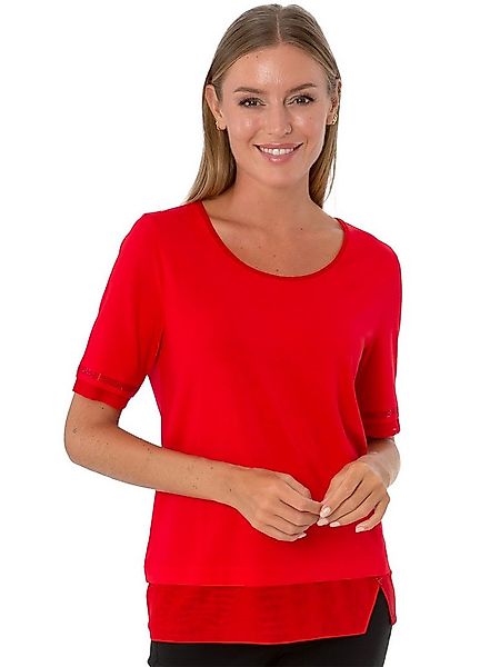 Estefania for woman Kurzarmshirt 194-1229, Shirt mit Mesheinsätzen und Stra günstig online kaufen