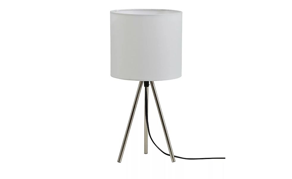 KHG Tischleuchte, 1-flammig, Dreibein, Schirm weiß - weiß - 35 cm - Lampen günstig online kaufen