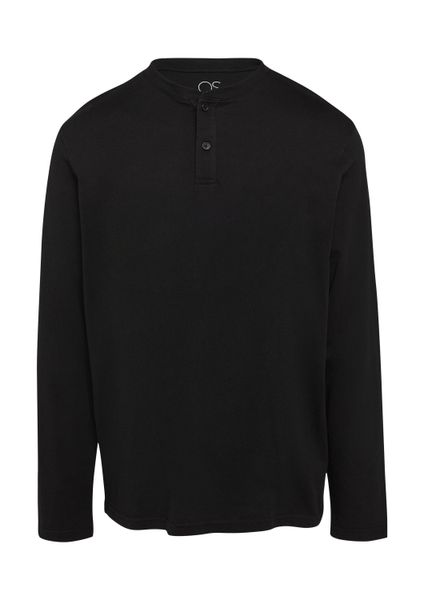 QS Langarmshirt T-Shirt Henley mit Knopfverschluss günstig online kaufen