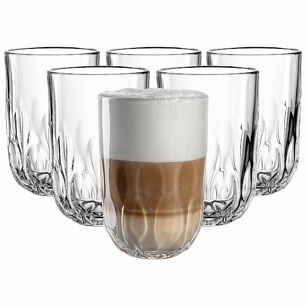 LEONARDO Latte-Macchiato-Glas "Latte Macchiato Gläser (3) Gocce 390 ml 6er günstig online kaufen