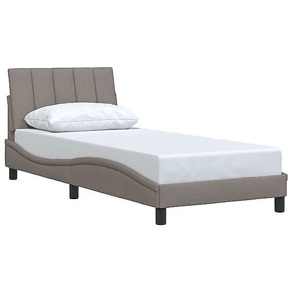 vidaXL Bett Bettgestell ohne Matratze Taupe 90x190 cm Stoff günstig online kaufen