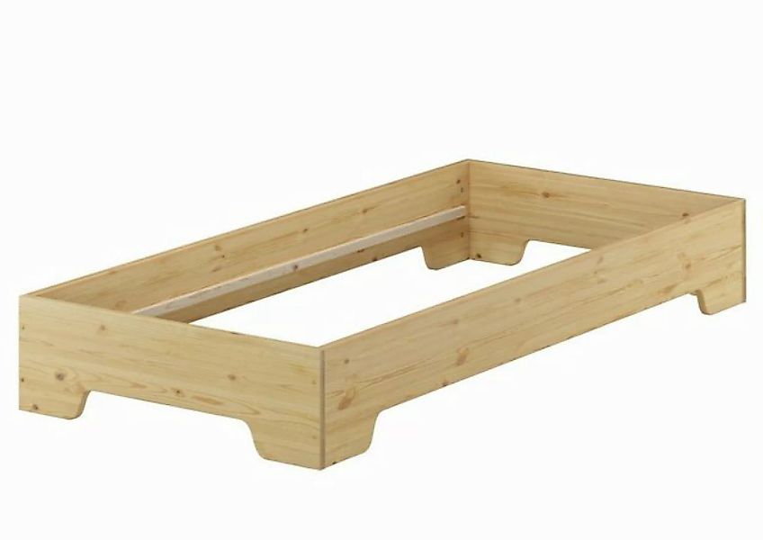 ERST-HOLZ Bett Kinderbett 80x200 Kiefer massiv ohne Zubehör, Kieferfarblos günstig online kaufen