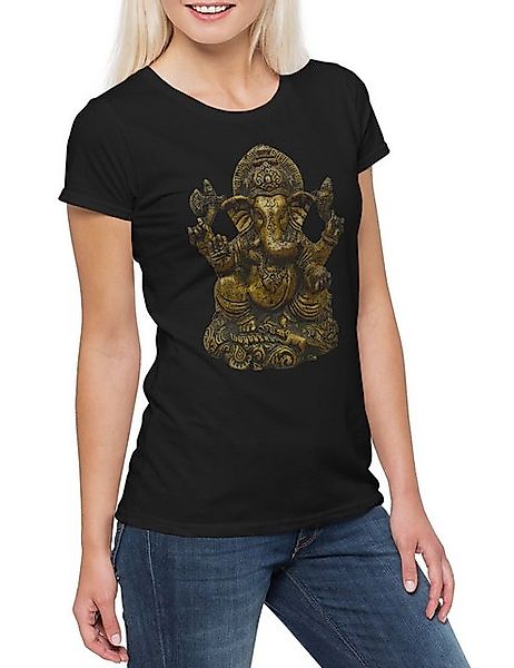 Urban Backwoods Print-Shirt Ganesha Vintage Damen T-Shirt OM Buddhismus Hin günstig online kaufen