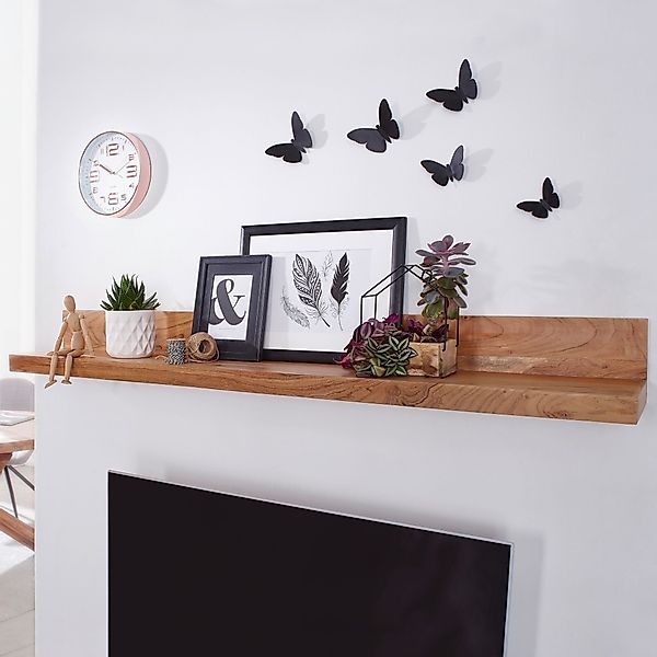 KADIMA DESIGN Wandregal Wandregal MUMBAI Massiv-Holz günstig online kaufen
