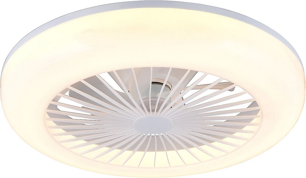 Reality Leuchten LED Deckenleuchte MORA mit Ventilator, Deckenventilator mi günstig online kaufen