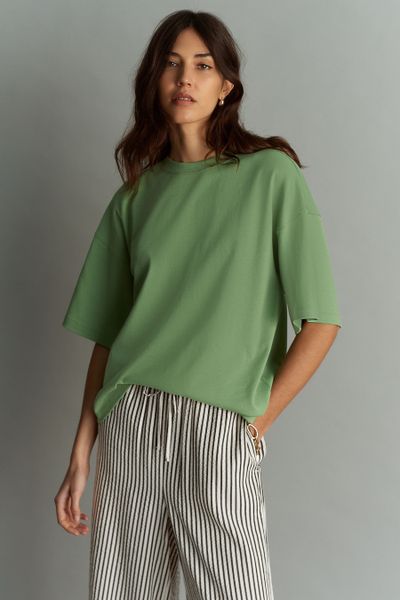 Next T-Shirt Kastiges Relaxed Fit Oversized-T-Shirt, günstig online kaufen