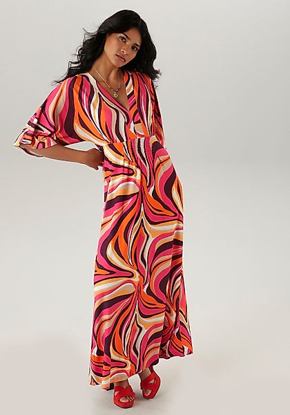 Aniston SELECTED Maxikleid, mit weiten, 3/4-langen Ärmeln günstig online kaufen