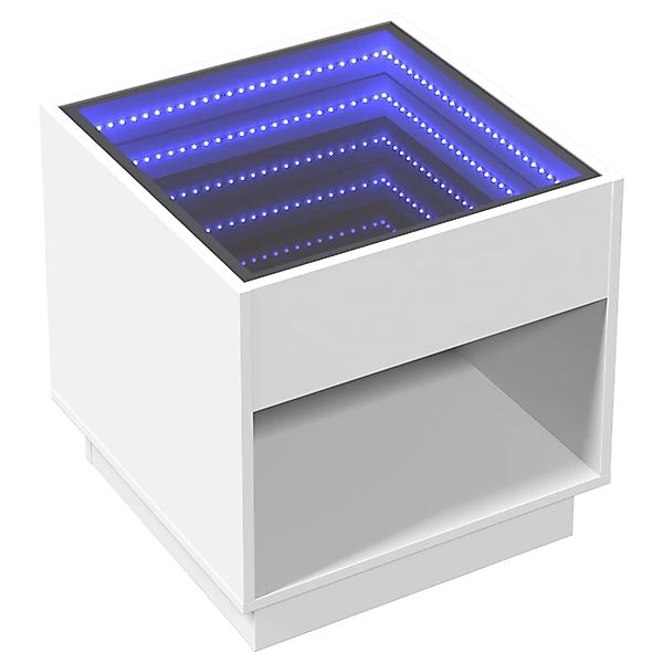 vidaXL Couchtisch mit Infinity-LED Weiß 50x50x50 cm 847651 günstig online kaufen
