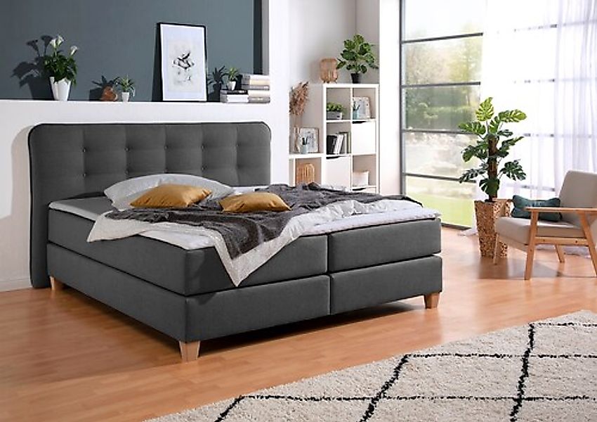 Home affaire Boxspringbett, inklusive Komfortschaum-Topper günstig online kaufen