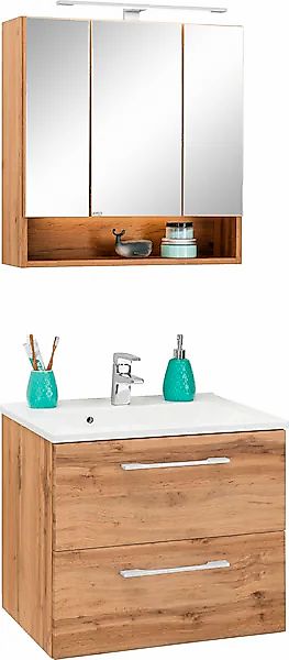 welltime Badmöbel-Set »Soria«, (2 St.), Waschtisch Breite 60 cm, Spiegelsch günstig online kaufen
