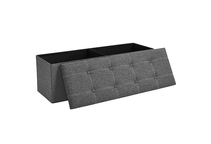 SONGMICS Sitzbank, Sitzhocker, mit Stauraum, faltbar, 76 / 110 x 38 x 38 cm günstig online kaufen