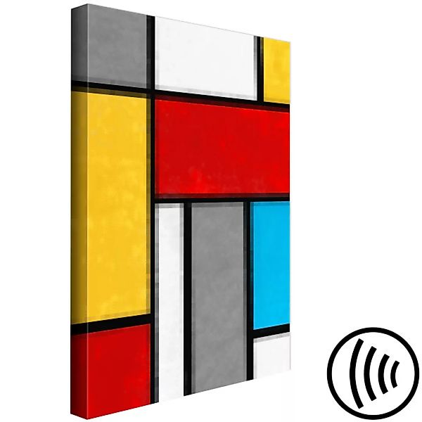 Leinwandbild Mondriana-Komposition - geometrisches Muster nach dem Abstrakt günstig online kaufen