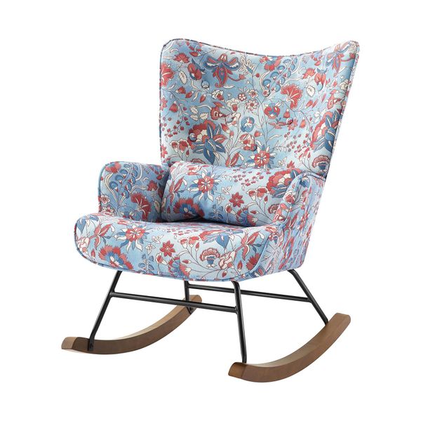 HomeMiYN Schaukelstuhl Patchwork Sessel Schwingsessel Relaxstuhl günstig online kaufen