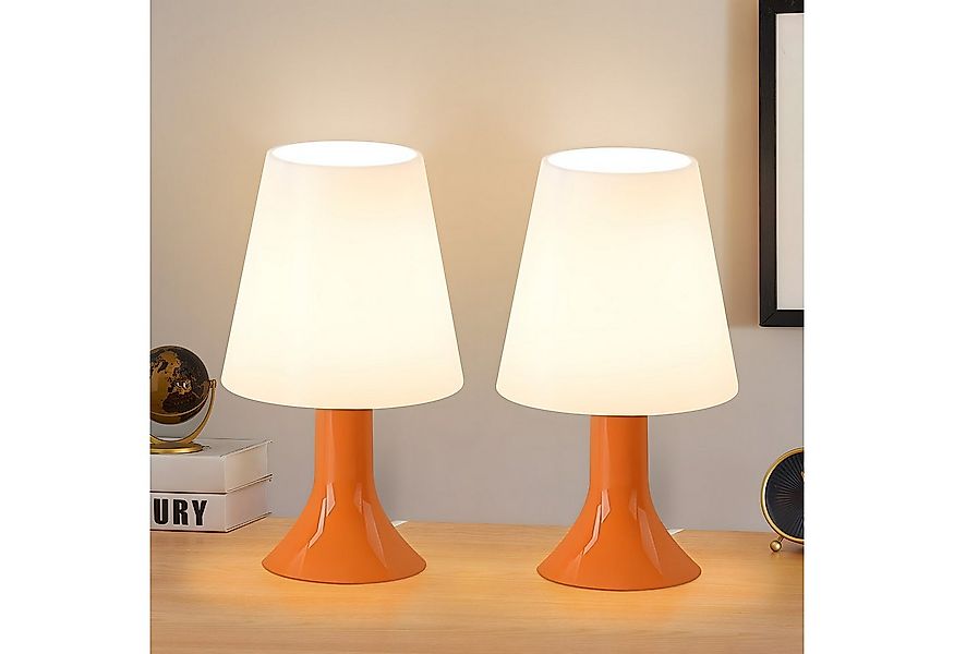 ZMH Tischleuchte mit Kabel - E14 Tischlampe 2ER Set Kleine Whonzimmerlampe günstig online kaufen