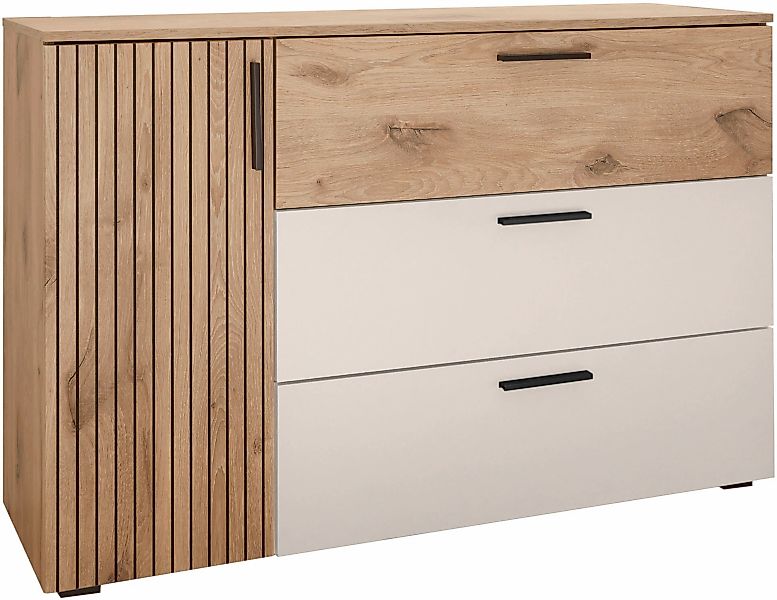 Schlafkontor Kombikommode "Daria mit 3 Schubkästen und Rillenoptik" günstig online kaufen