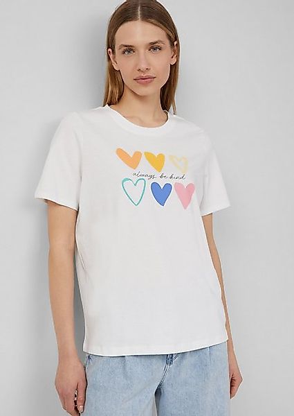 s.Oliver Kurzarmshirt T-Shirt mit Frontprint günstig online kaufen