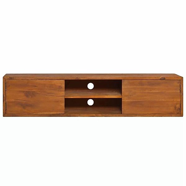 Wand-tv-schrank 135x30x30 Cm Teak Massivholz günstig online kaufen