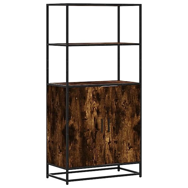 vidaXL Highboard Räuchereiche 68x35x139 cm Holzwerkstoff und Metall 849051 günstig online kaufen