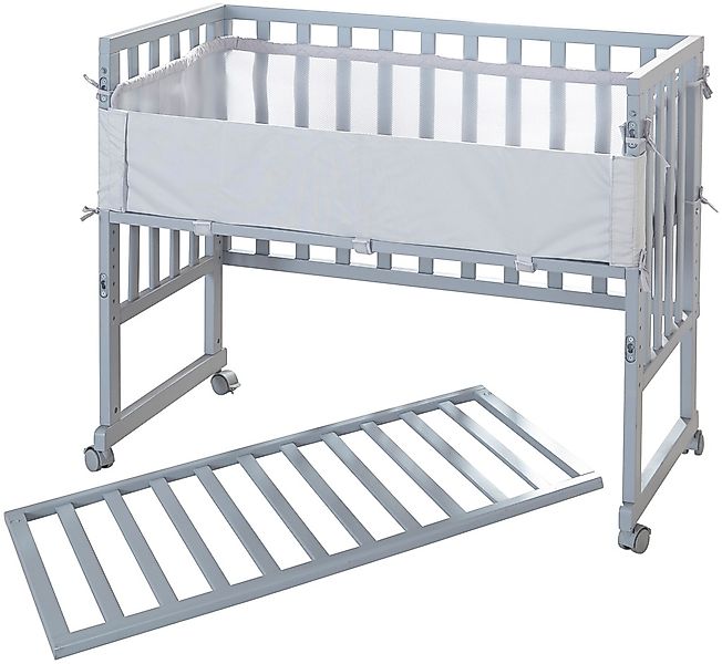 roba® Stubenbett »3in1 roba Style, taupe/silbergrau«, mit 4 Rollen, Matratz günstig online kaufen