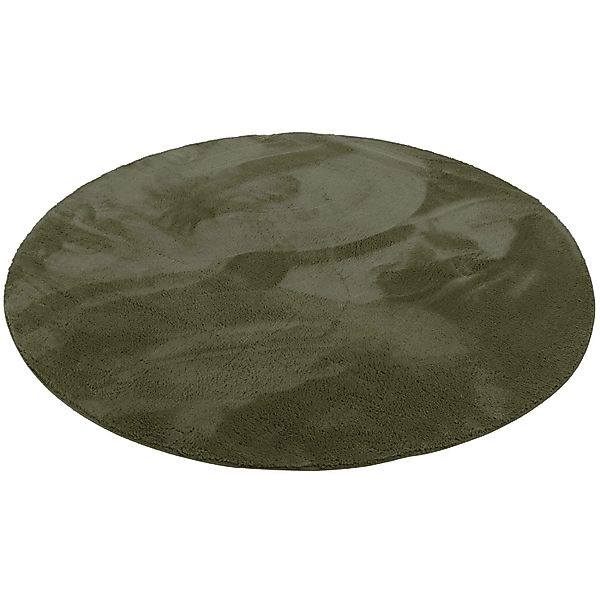 Pergamon Luxus Super Soft Fellteppich Pearl Tannengrün 200cm Rund günstig online kaufen