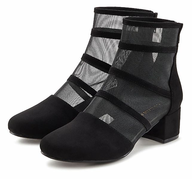 LASCANA Stiefelette "Ankle Boots, Stiefel", mit modischen Mesh-Einsätzen un günstig online kaufen
