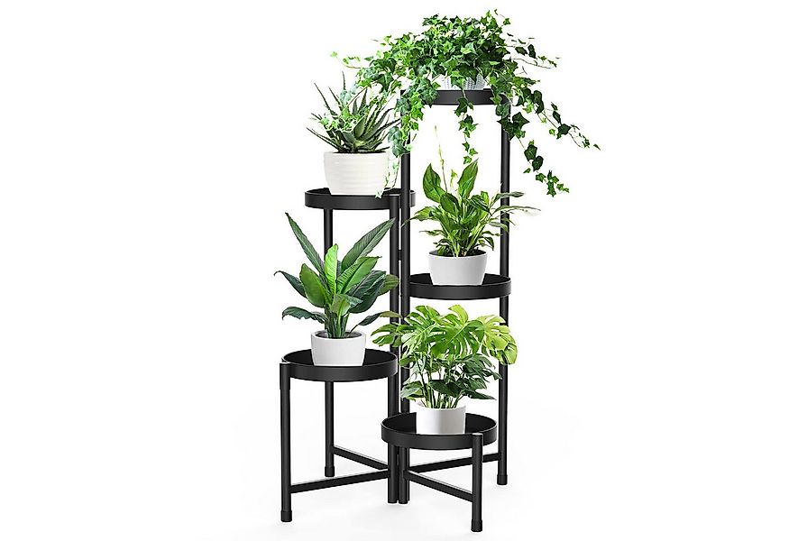 Jibenhome Blumenständer 5 Etagen Metall Pflanzenständer, Mehrstöckig Pflanz günstig online kaufen