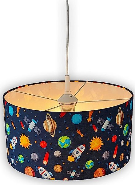 niermann Pendelleuchte Stoff-Pendelleuchte Weltall, ohne Leuchtmittel, Lamp günstig online kaufen