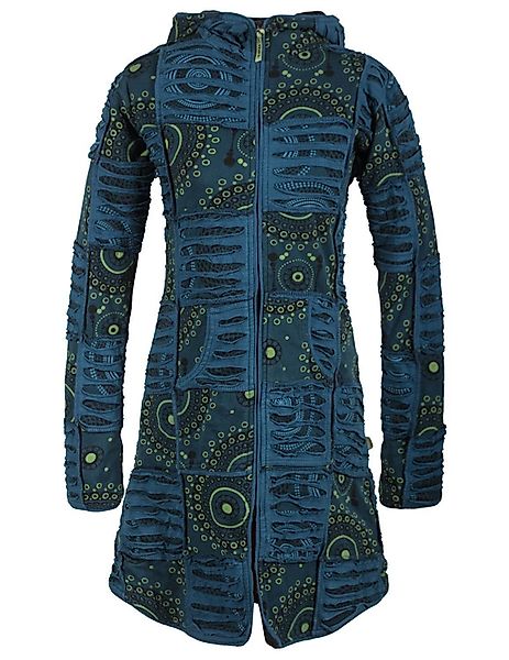 Vishes Kurzmantel Hippie Patchworkmantel Cutwork Druck günstig online kaufen