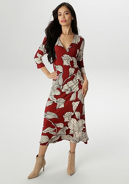 Aniston SELECTED Jerseykleid mit V-Ausschnitt in Wickel-Optik günstig online kaufen