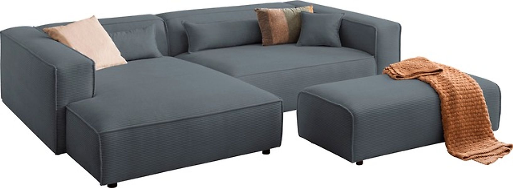 LeGer Home by Lena Gercke Ecksofa »PIARA XXL, L-Form, Schlaffunktion, Cord, günstig online kaufen