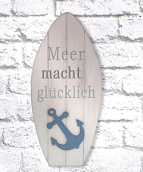 Linoows Holzbild Wandschild, Schild wie Surfbrett, günstig online kaufen