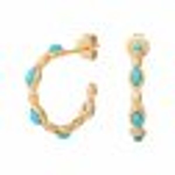 Creolen 925 Silber vergoldet Türkis günstig online kaufen