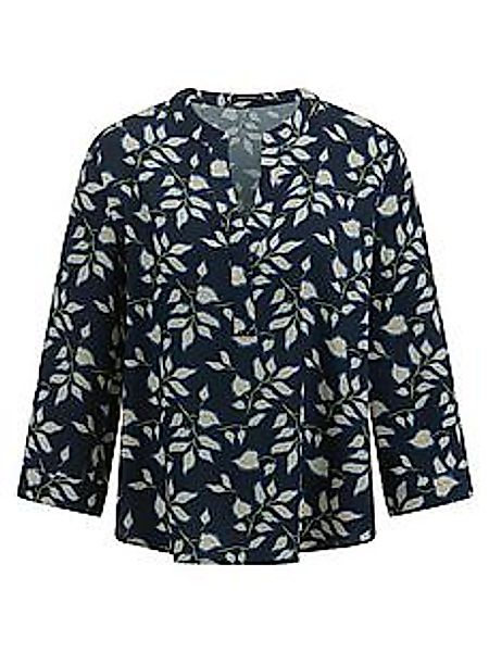 Bluse V-Ausschnitt Peter Hahn blau günstig online kaufen