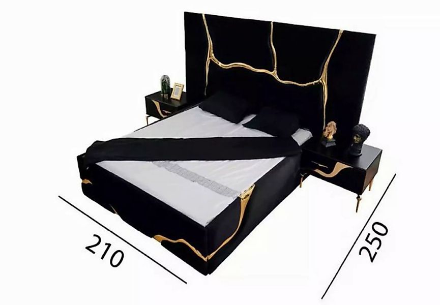 Xlmoebel Bett Exklusive Schlafzimmermöbel Bett Golden Schlangen-Design (1-t günstig online kaufen