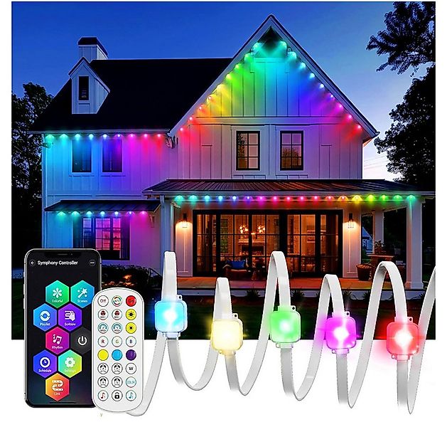 Sunicol LED Stripe Smart RGBIC Wasserdicht Permanente Außenbeleuchtung, 15M günstig online kaufen