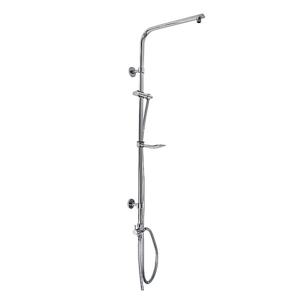 ECD Germany Ovale Duscharmatur 105 cm Verchromt für Regenduschen Anti-Kalk günstig online kaufen