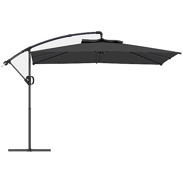 Outsunny Ampelschirm quadratisch 3 x 3 m, Gartenschirm für den Außenbereich günstig online kaufen