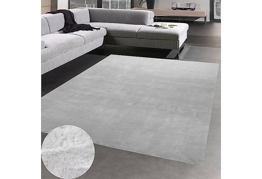 Carpetia Teppich Teppich Shaggy Hochflorteppich waschbar rutschfest grau, r günstig online kaufen