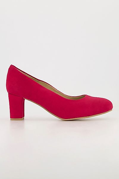 Ulla Popken Leder-Pumps Veloursleder Wellenschnitt Weite günstig online kaufen