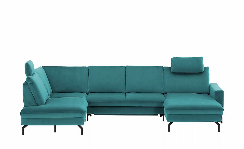 meinSofa Wohnlandschaft  Grace ¦ türkis/petrol ¦ Maße (cm): B: 332 H: 89 T: günstig online kaufen