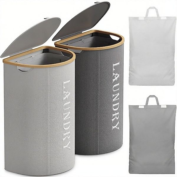 Lifewit Wäschebox 85L Wäschekorb mit Deckel günstig online kaufen
