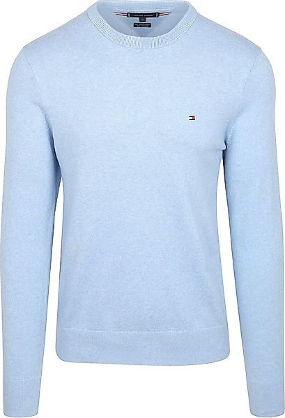 Tommy Hilfiger Pullover Cotton Kaschmir Hellblau - Größe M günstig online kaufen