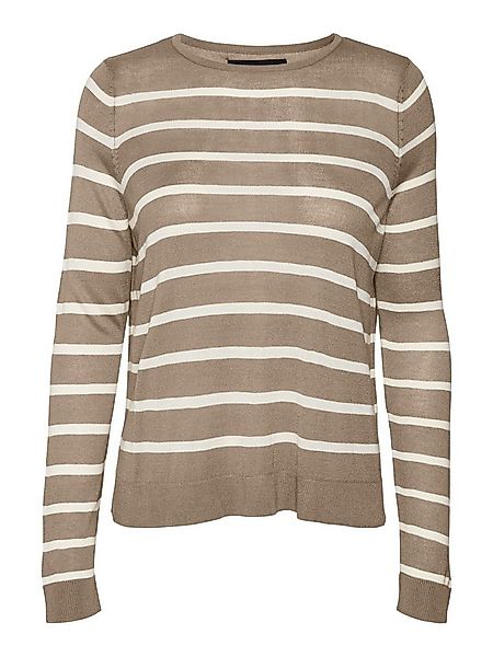 Vero Moda Strickpullover Weicher Feinstrick Rundhals Streifen VMNOVA VMNOVA günstig online kaufen