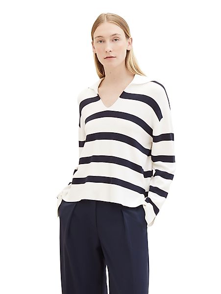 TOM TAILOR Strickpullover gestreift und mit günstig online kaufen