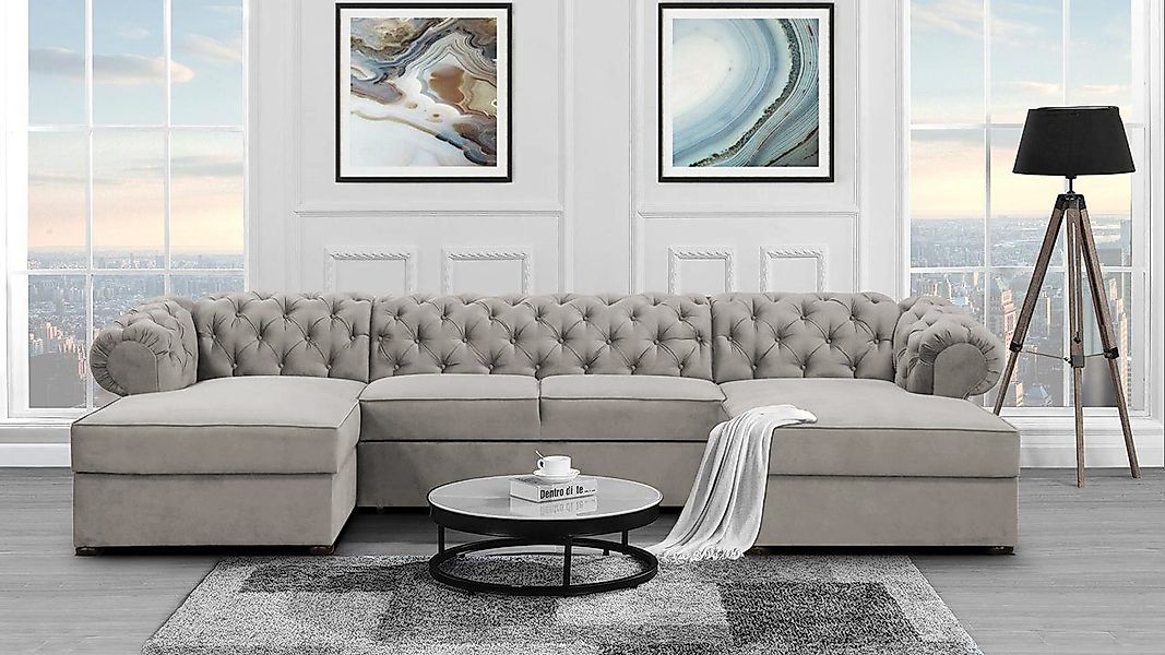 Beautysofa Ecksofa mit Schlaffunktion und zwei günstig online kaufen