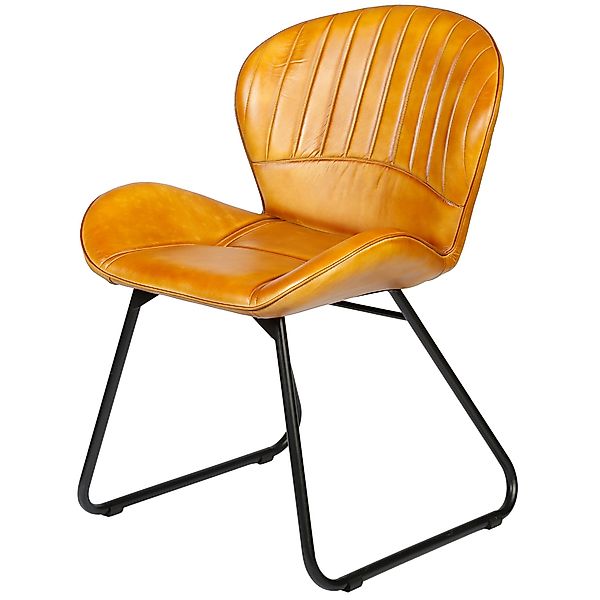 Casa Moro Polsterstuhl Esszimmerstuhl Leder Cognac günstig online kaufen